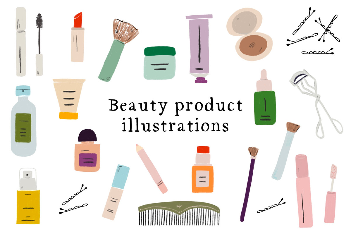 Beauty Product Illustrations, an Object Illustration by Olive & Lu Paper (Photo 2 of 3)