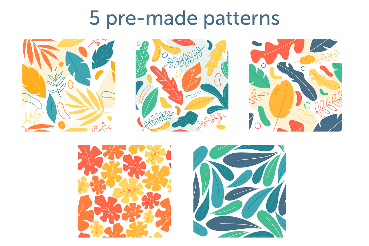 Shapes and leaves for patterns, a Pattern Graphic by museberry (Photo 3 of 9)