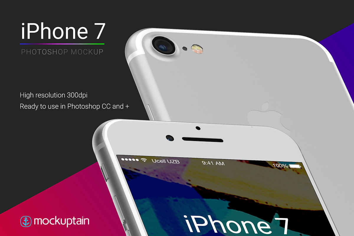 Iphone 7 Mockup Flying White, an iPhone Mockup by mockuptain (Photo 3 of 7)