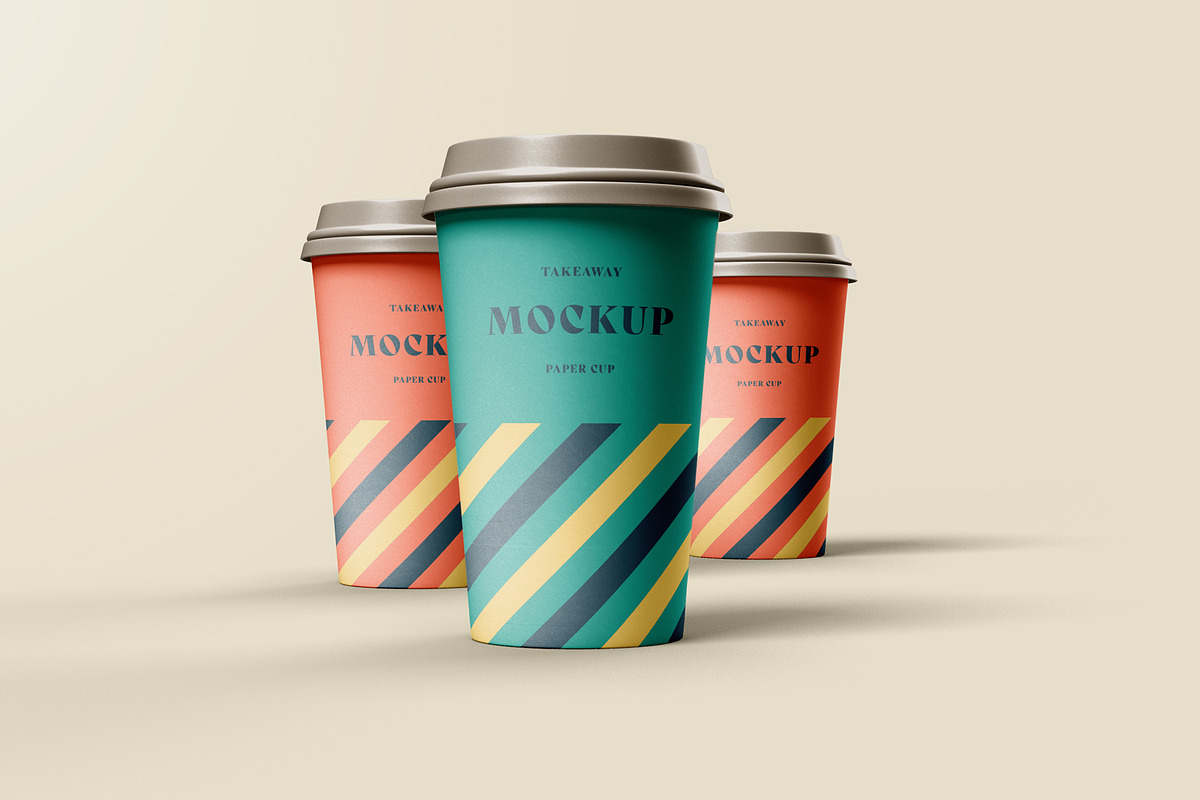 Take Away Paper Coffee Cup Mockups, a Cups & Container Mockup by dpi (Photo 17 of 24)