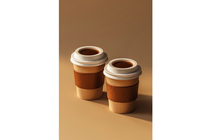 Twin Takeaway Coffee Cups