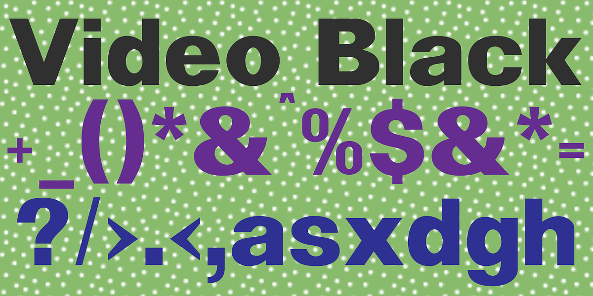 Video Black, a Sans Serif Font by Wooden Type Fonts (Photo 1 of 5)