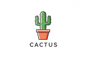 Cute Potted Cactus, a Branding & Logo Template by Logocreative