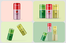 Soda Can Mockups by  in Products