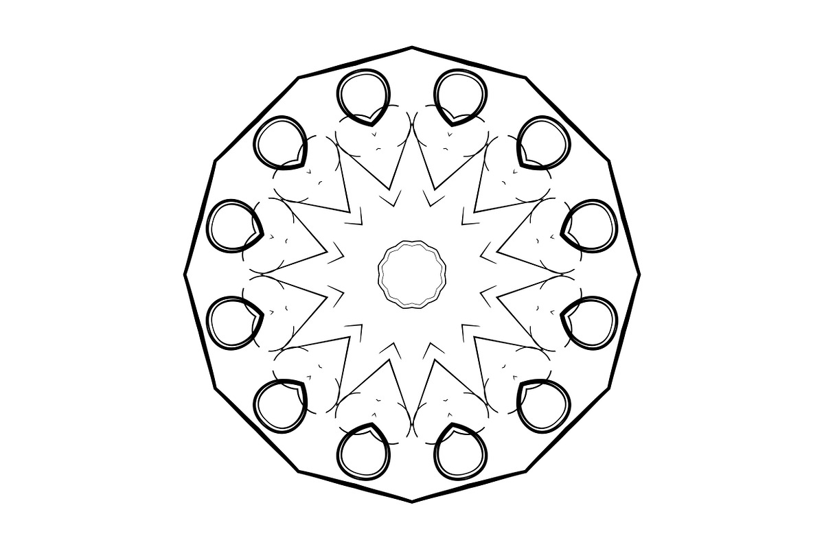 Black White Mandala Illustration Set, a Decorative Illustration by NJ Himel (Photo 11 of 101)