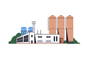 Factories, industry plants set, an Object Illustration by PaperTrident (Thumbnail 9 of 9)