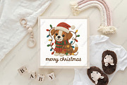 Crochet Christmas Puppy PNG, an Illustration by CraftArtStudio (Thumbnail 4 of 4)