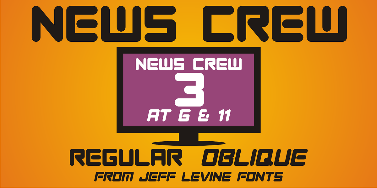 News Crew JNL, a Sans Serif Font by Jeff Levine Fonts