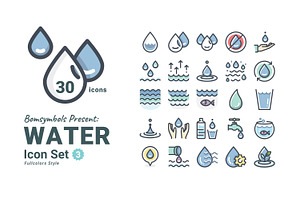 Water Fullcolors Icon Set