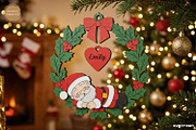 Personalized Christmas Ornaments SVG, a Decorative Illustration by svgocean (Thumbnail 9 of 14)