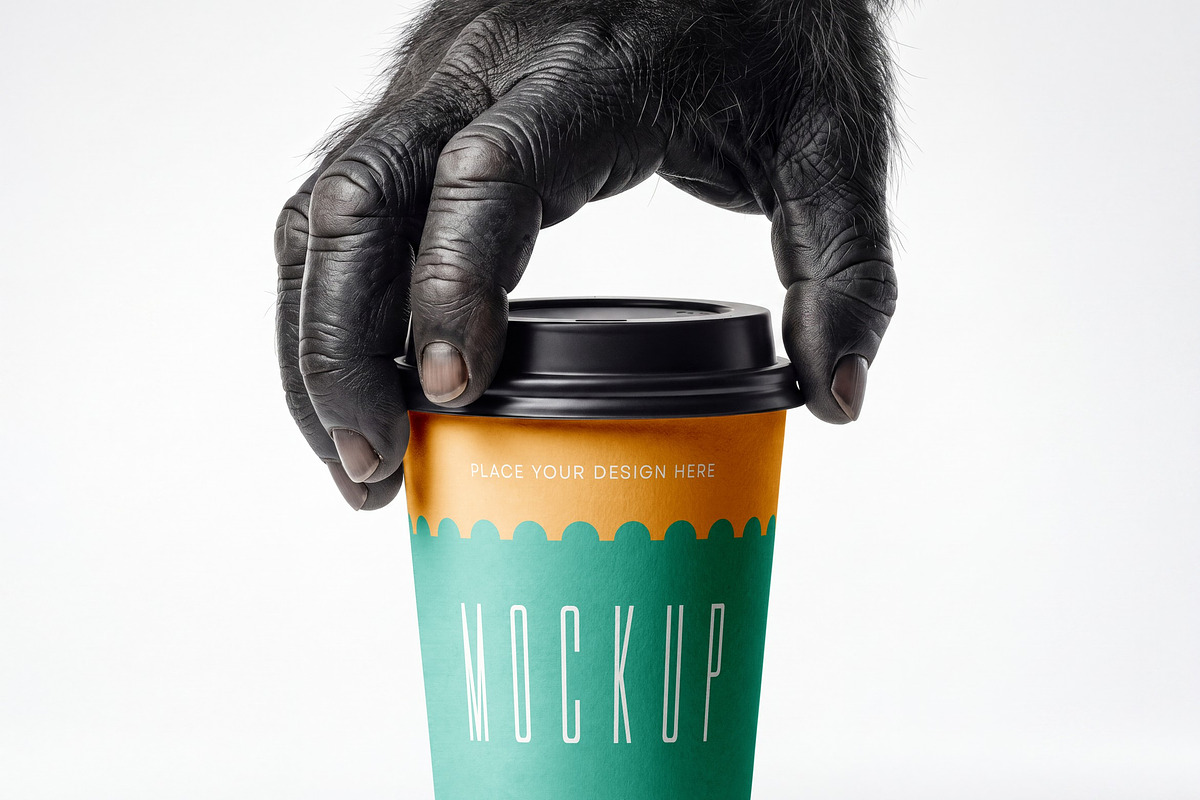 Gorilla Character Mockup Set, a Merchandise Mockup by dpi (Photo 4 of 9)