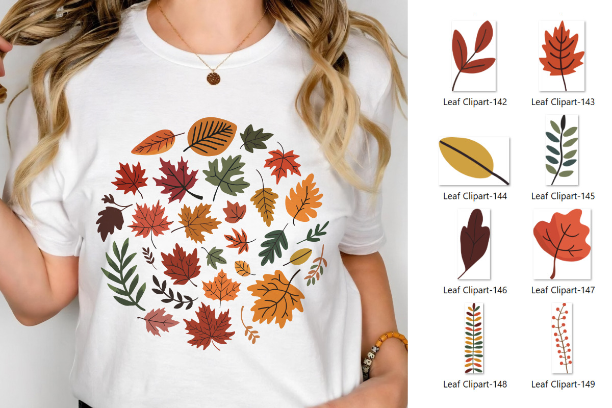 Autumn Leaves Clipart Bundle, a Seasonal Illustration by Whimsy Brush Studio (Photo 9 of 9)