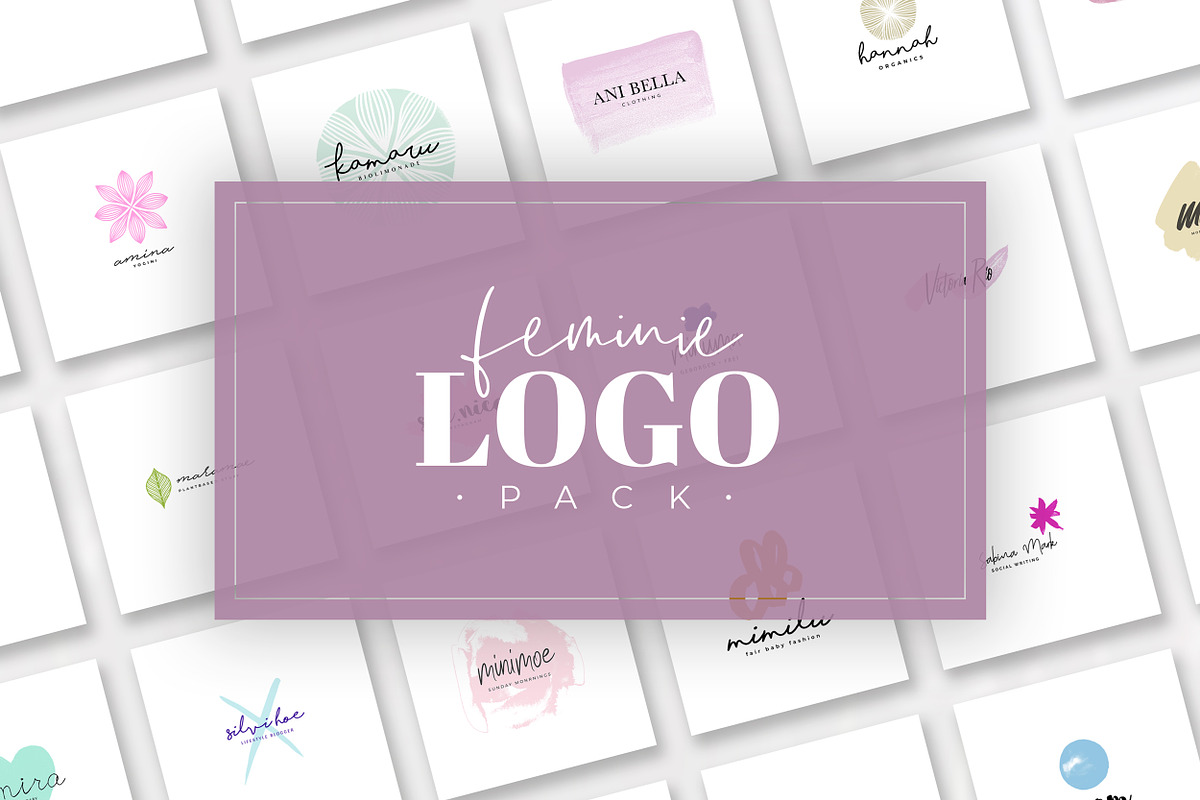 120+ Feminine Logos — Big Bundle, a Branding & Logo Template by friday ...