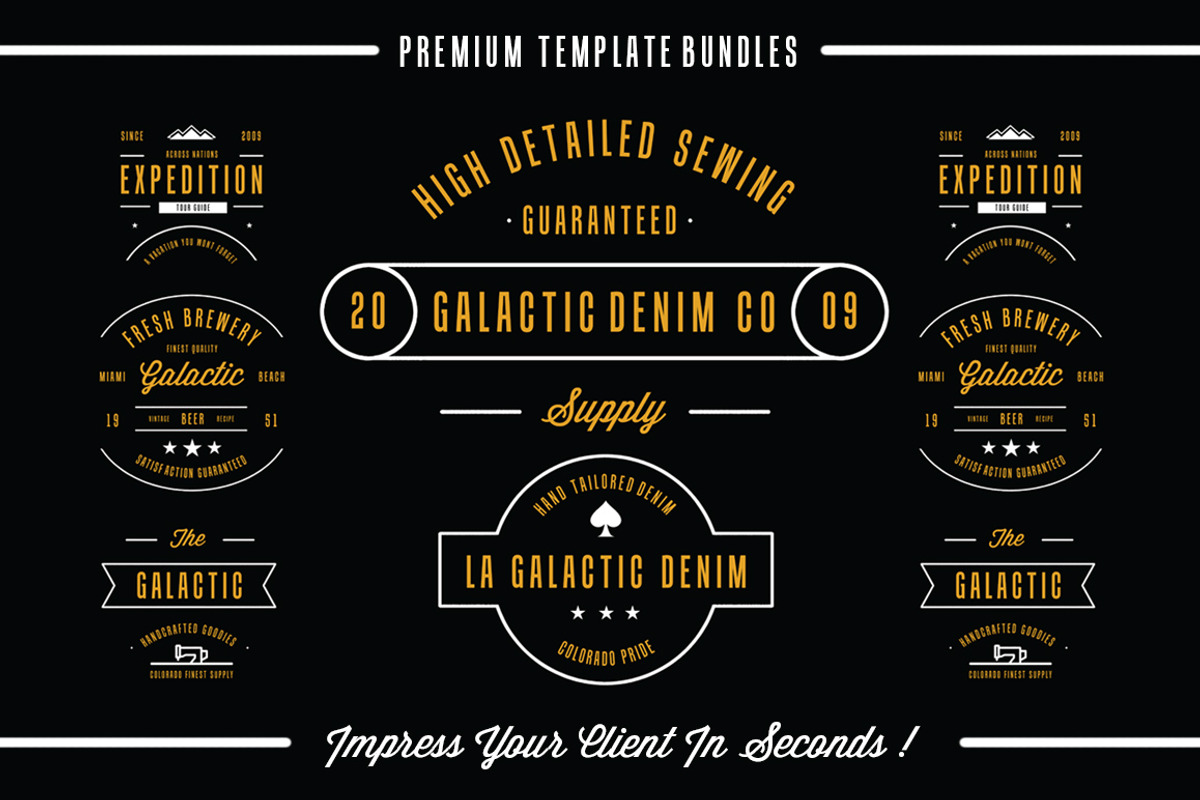 30 Vintage Insignia Template preview 4