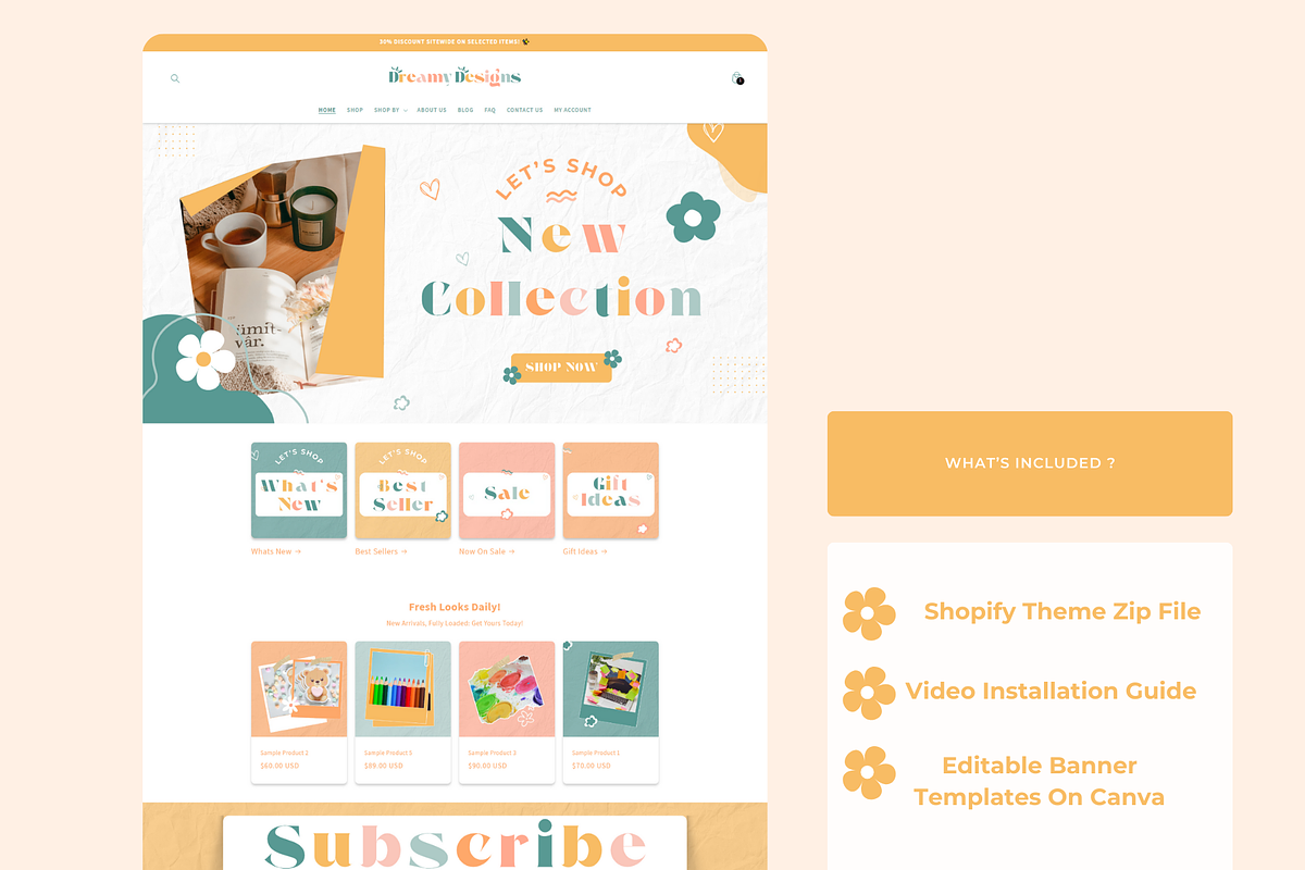 Shopify Theme Dreamy Designs, a Shopify Template by Websiteboy (Photo 7 of 10)