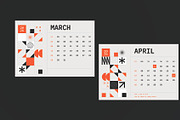 Minimalist Grid Calendar, a Stationery Template by Neermana (Thumbnail 3 of 4)