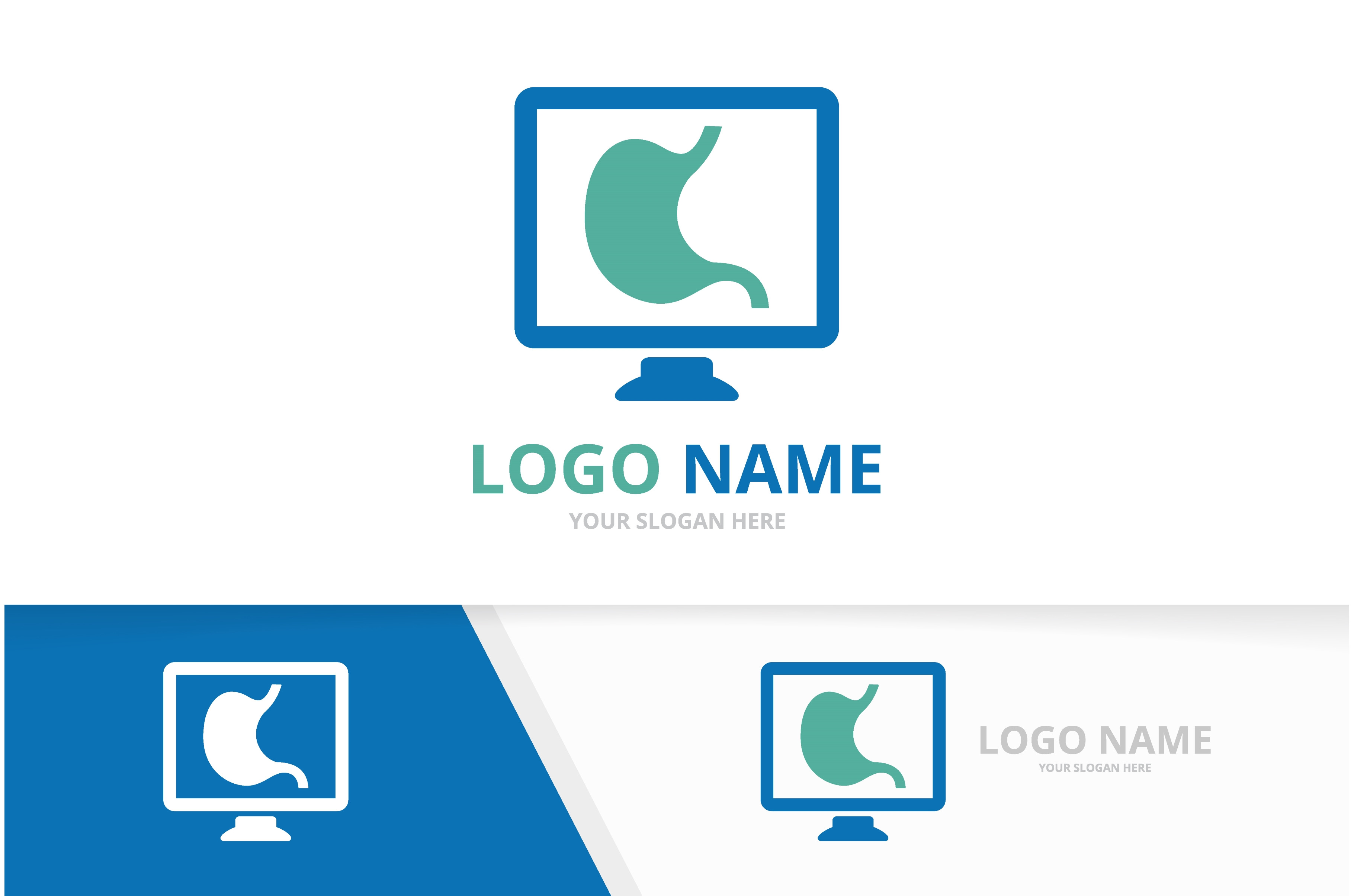 Vector stomach and computer logo, a Branding & Logo Template by GraphiShop