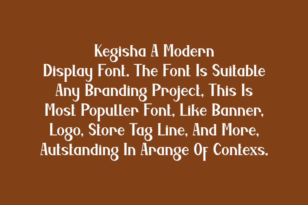 Kegisha - Aesthetic & Minimal Font, a Serif Font by QR Design Studio (Photo 4 of 6)