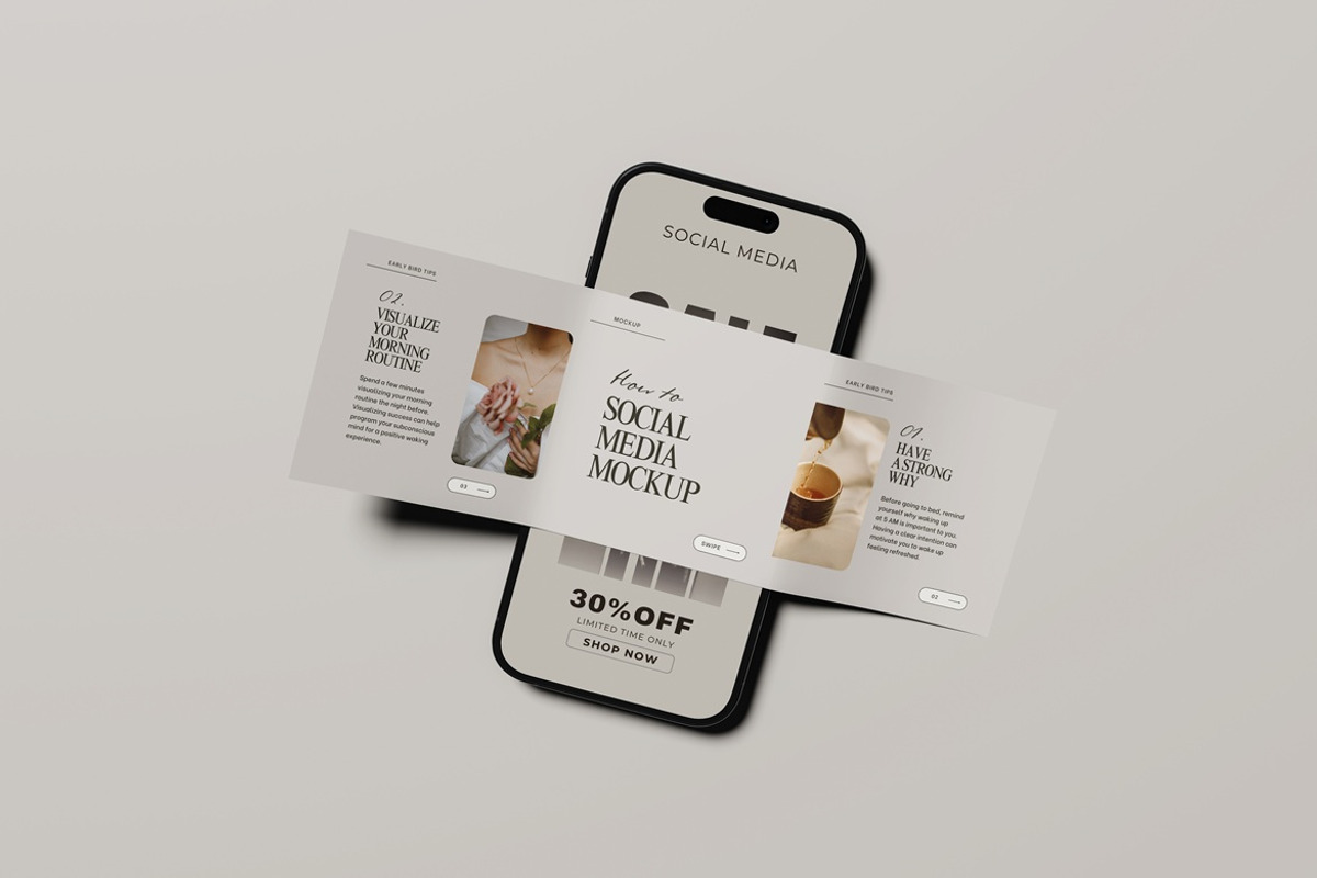High Quality Social Media Mockup, a Wearable Device Mockup by Ataku Design (Photo 5 of 9)