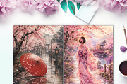 36 Japan Junk Journal Pages, a Background Graphic by LA Design (Thumbnail 6 of 10)