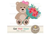 Get Well Soon Digital Papers Clipart, a Pattern Graphic by JennyL Designs (Thumbnail 4 of 9)
