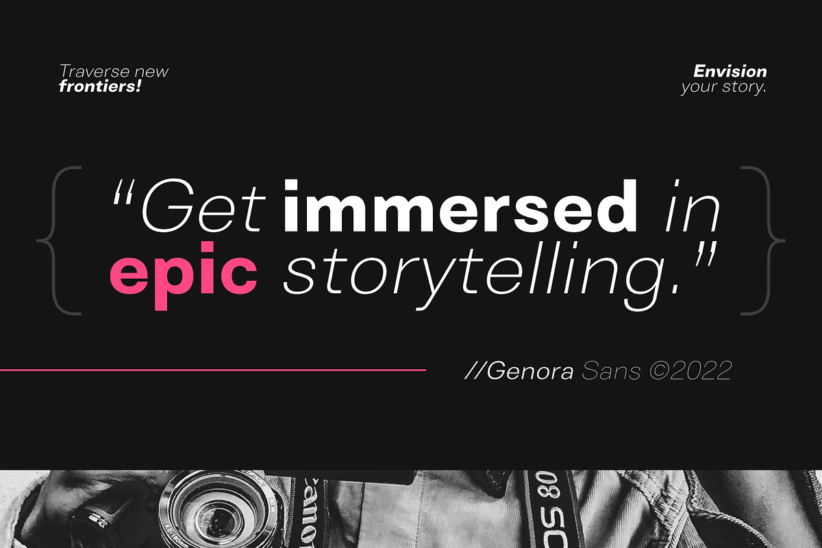 Genora Sans Serif Font Family, a Sans Serif Font by Pixesia Studio (Photo 2 of 15)