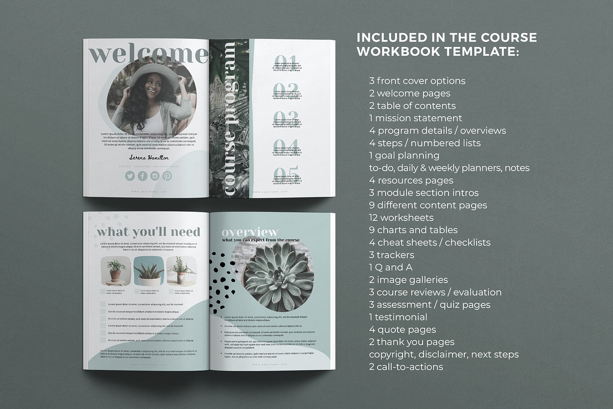 Course Workbook Template for Canva, a Templates & Theme by Miri Campbell