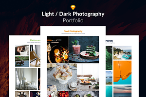 10 Light/Dark Portfolio Web Template