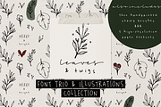 Leaves and Twigs font trio & extras, a Script Font by Ana's Fonts (Thumbnail 1 of 17)