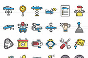 Car Servicing Filled Line Icons, an Icon by IconBunny (Thumbnail 2 of 2)