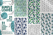 Lineart floral leaves patterns, a Texture Illustration by Dina Guiter (Thumbnail 2 of 20)
