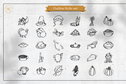 Hand Drawn Thanksgiving Images, a Seasonal Illustration by H&C Drawings & Designs (Thumbnail 4 of 15)