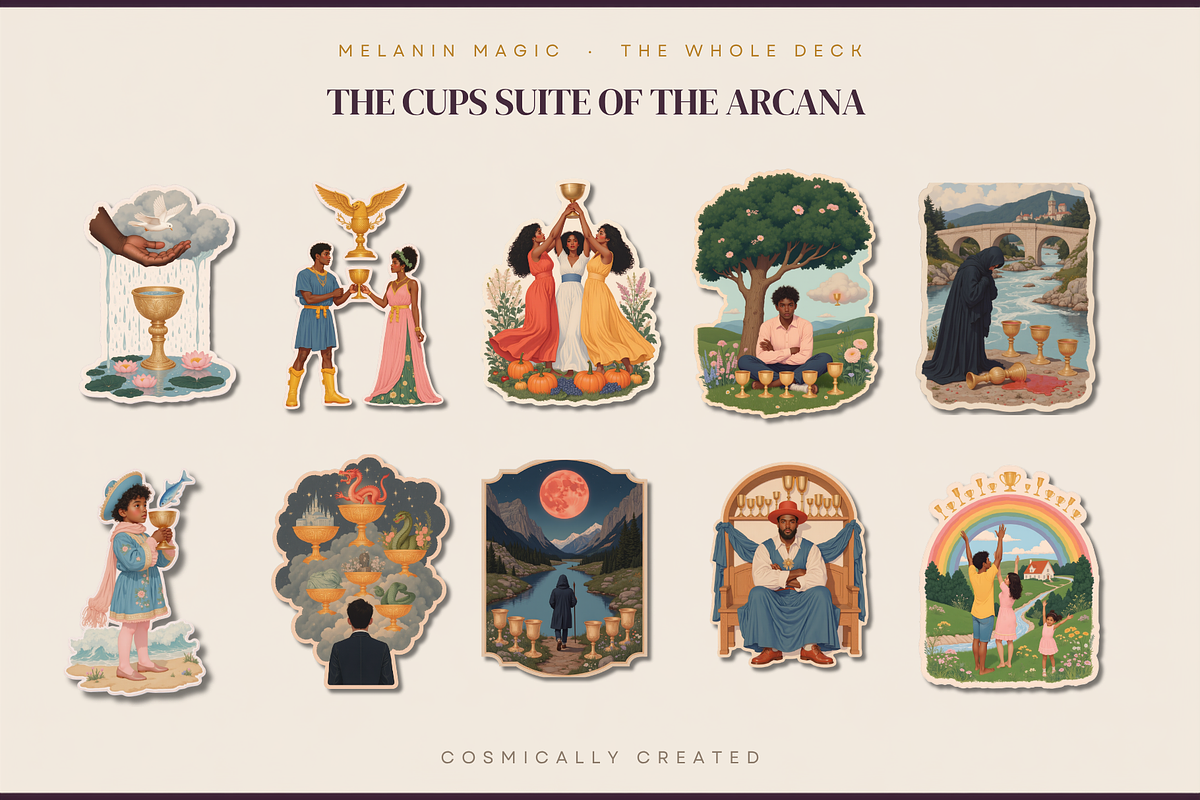 Melanin Magic Tarot Deck Clipart, a Person Illustration by Jakayla Digital Co (Photo 8 of 19)