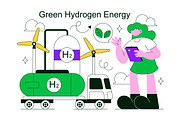 10 Green Hydrogen Energy, a Technology Illustration by denayunebgt (Thumbnail 4 of 4)