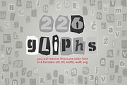 Cut News gray color font, a Sans Serif Font by Zimages (Thumbnail 2 of 9)
