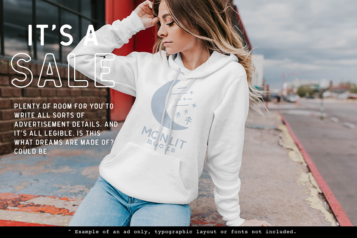 Bella Canvas Sweatshirt Mockup 3719, a Hoody Mockup by Moonlit Mocks (Photo 5 of 6)