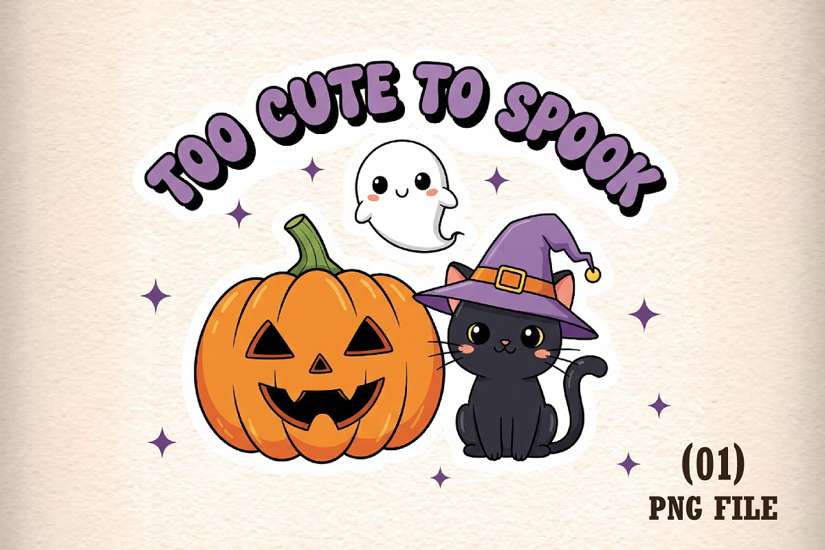 To Cute To Spook Halloween T-Shirts, an Illustration by DreamArtGraphic (Photo 1 of 5)