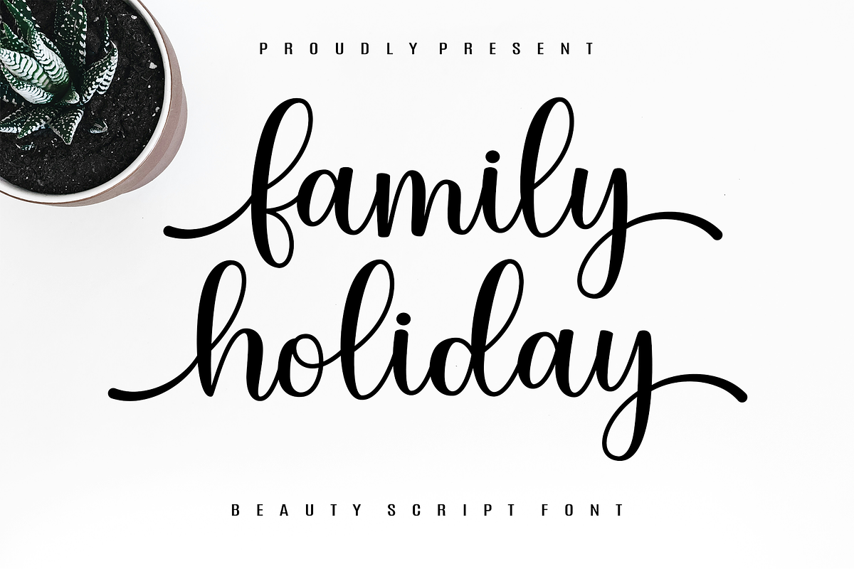Family Holiday, a Script Font by Artkenza (Photo 1 of 8)