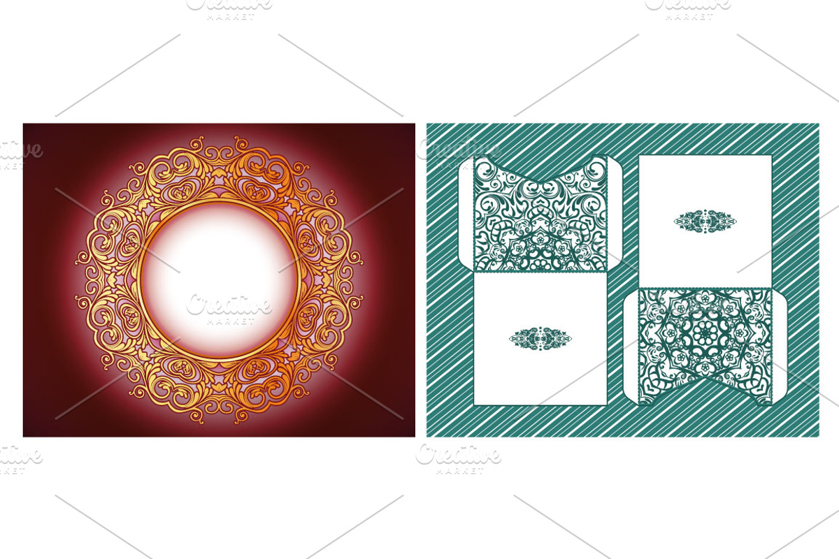 Set of wedding 28 elements, an Invitation Template by BEZIL-ART (Photo 14 of 15)