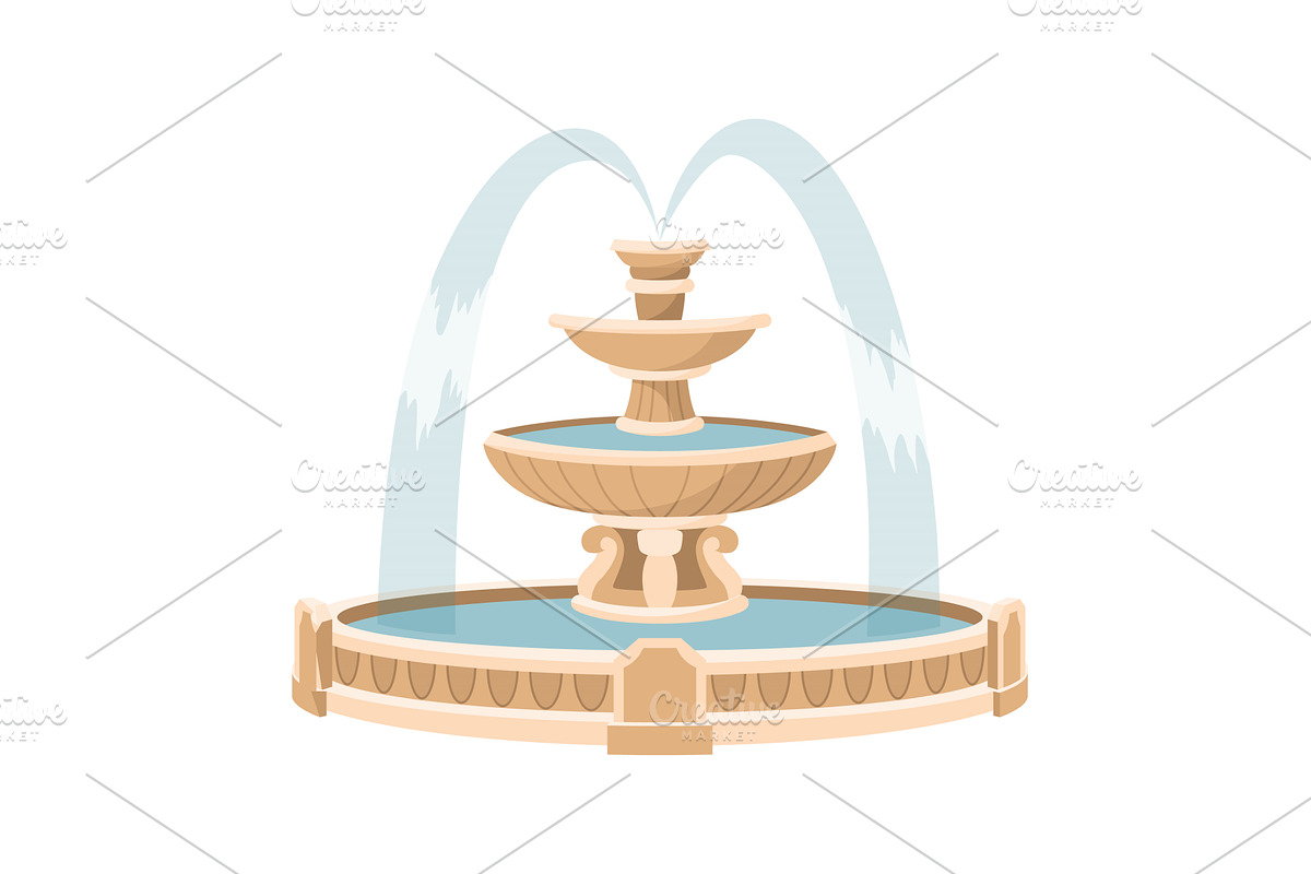 Water fountain and water splash, an Object Illustration by the8monkey