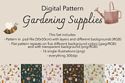 Gardening Supplies Pattern, a Pattern Graphic by koberstein (Thumbnail 2 of 3)