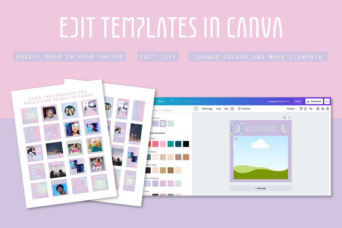 Instagram: Iridescent Galaxy, a Social Media Template by Liseno Designs (Photo 6 of 8)