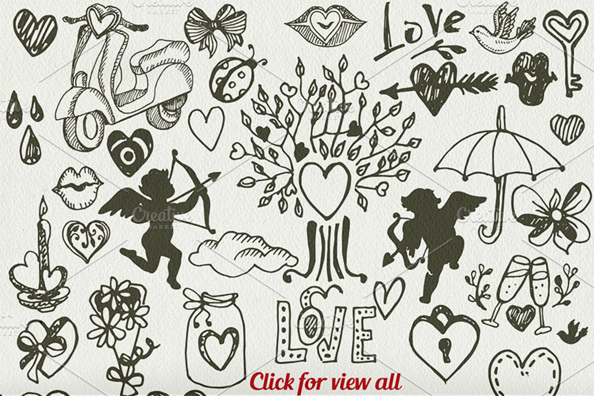 *200* Valentine's day elements, a Decorative Illustration by ARSCOR (Photo 3 of 7)