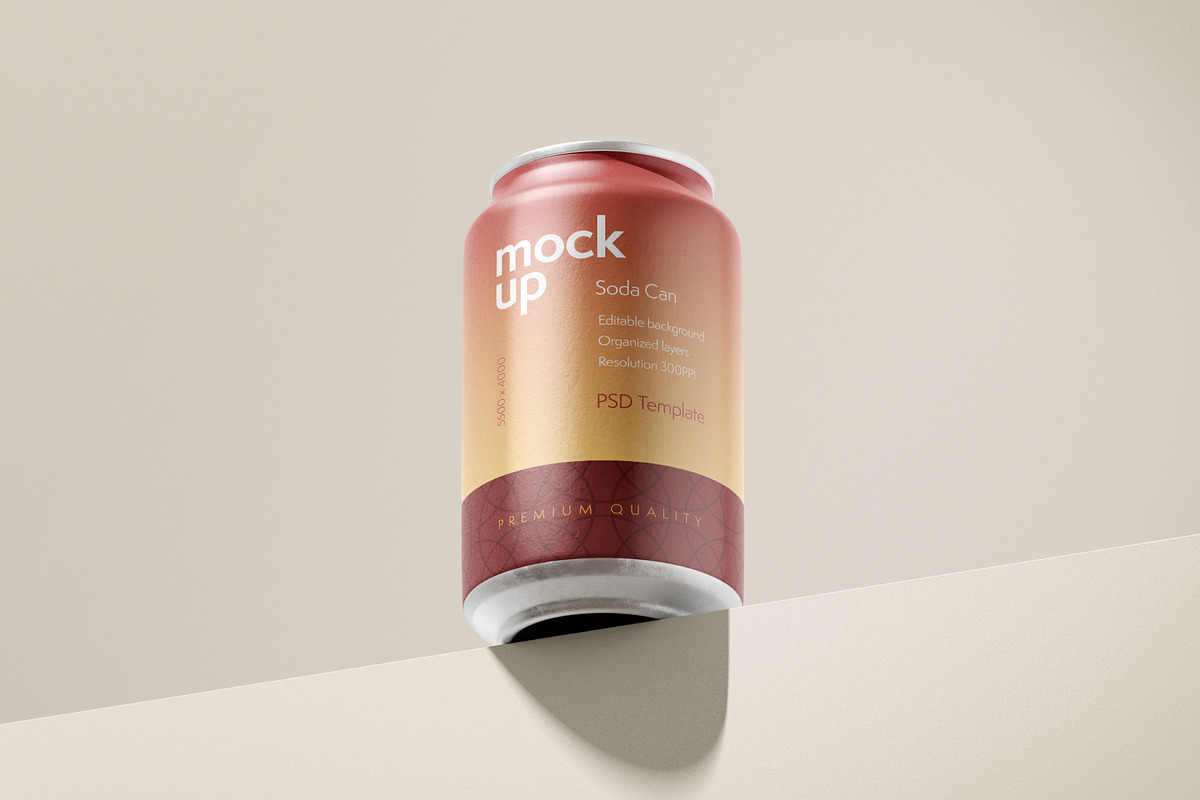Soda Can Mockup Set, a Packaging Mockup by Deeplab (Photo 5 of 12)