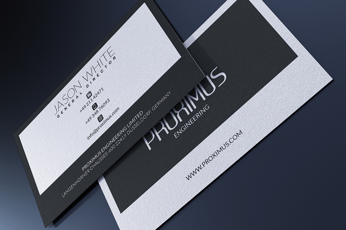 Elegant Grey Business Card, a Business Card Template by Marvel (Photo 2 of 5)