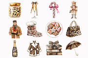 Wild Leopard Christmas Clipart, a Seasonal Illustration by Design Market (Thumbnail 3 of 5)