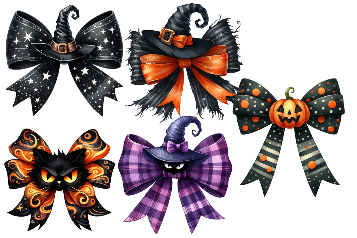 Halloween Bows Clipart, an Illustration by Designworld (Photo 5 of 6)