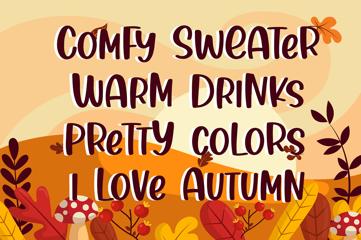 Thanks Autumn - Handwritten Font preview 5