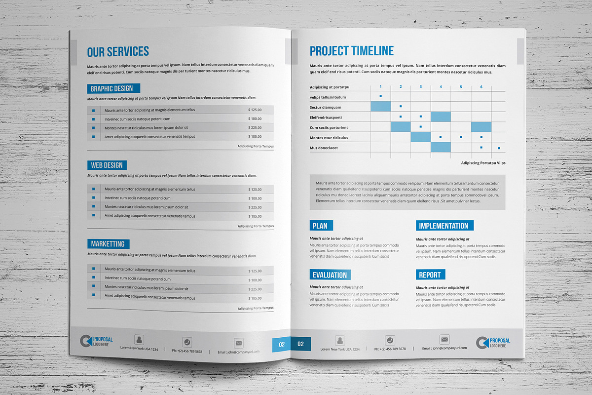 Project Proposal Template V4, a Stationery Template by JanySultana (Photo 4 of 12)