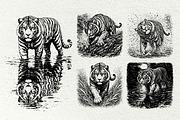 Jungle Tiger SVG Graphics, an Animal Illustration by DENIDigitalArtSudio (Thumbnail 6 of 8)
